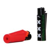 Clipper Amsterdam XXX lighter with built-in grinder case (22pcs/display) - Image 2