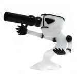 White Bazooka Alien Glass Bong 15cm wholesale White Bazooka Alien Glass Bong 15cm
