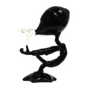 Black Alien Glass Bong 15cm - Image 3
