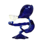 Blue Alien Glass Bong 15cm - Image 3