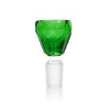 Diamond Shaped Green Glass Bong Bowl 18mm wholesale Diamond Shaped Green Glass Bong Bowl