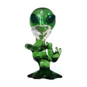 Green Alien Glass Bong 15cm - Image 2