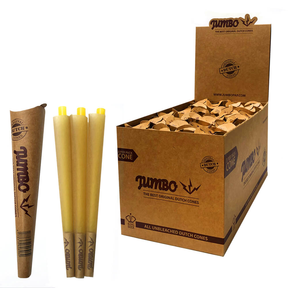 wholesale-jumbo-rolling-papers-cones-brown-main wholesale Jumbo King Size Unbleached Cones 3 Cones