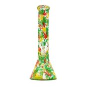 Rasta Leaves Glass Bong 26cm - Image 2