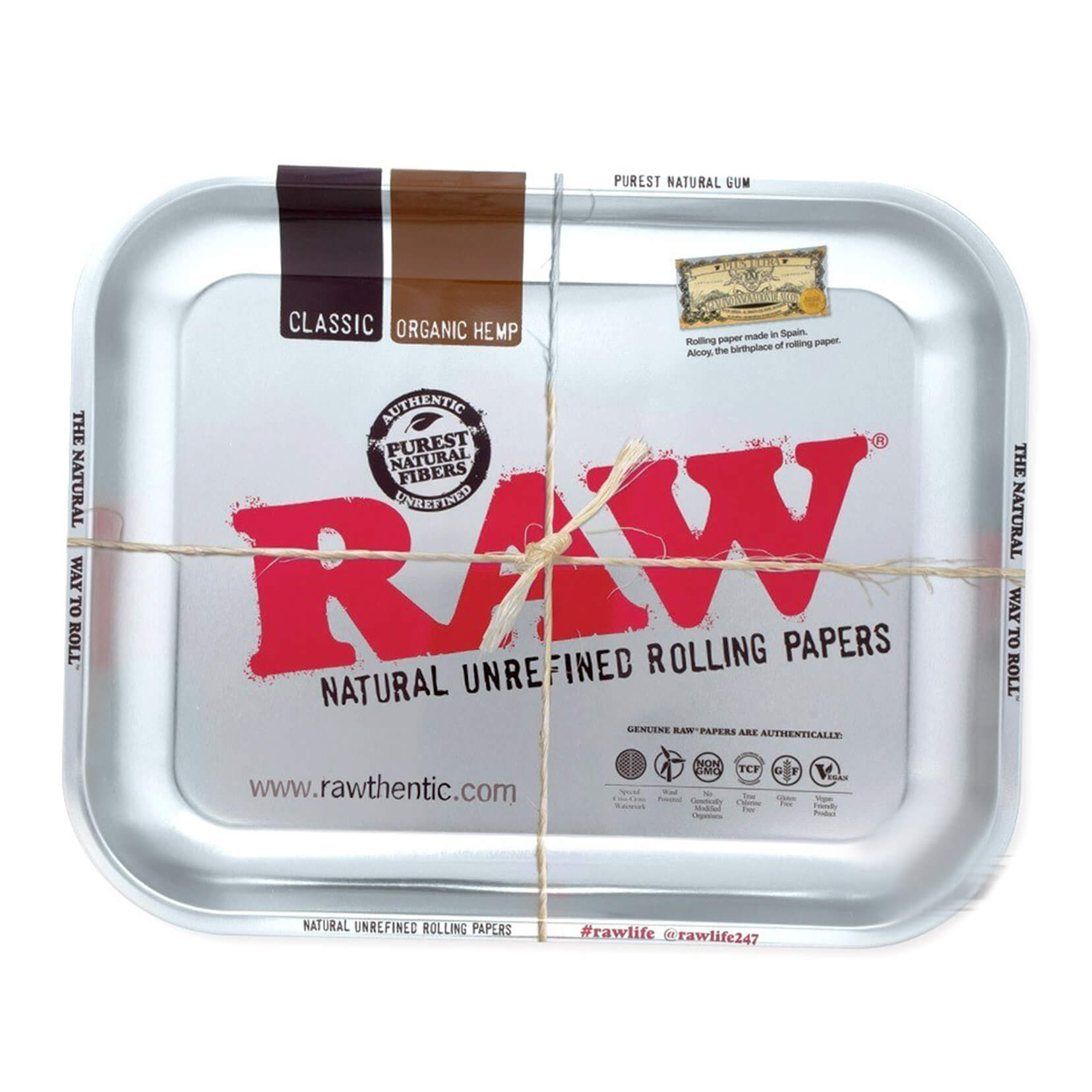 wholesale-raw-rolling-tray-metallic-silver.jpg wholesale RAW - Silver metallic large rolling tray