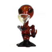 Red Alien Glass Bong 15cm - Image 2