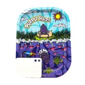 Best Buds Purple Haze Small Metal Rolling Tray with Magnetic Grinder Card - Image 2