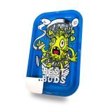 Best Buds Grind Me Large Metal Rolling Tray with Magnetic Grinder Card wholesale best buds tray grind me large