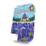 Best Buds Purple Haze Large Metal Rolling Tray with Magnetic Grinder Card wholesale best buds tray purple haze large