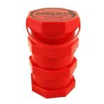 Wholesale Cookies 3 Parts Red Stacked Regular Storage Jar