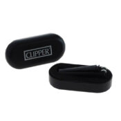 Clipper Metal Lighter Matt Black Mini (12pcs/display) - Image 2