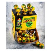 Cannabis Airlines Cannabis Suckers Lollipops with Bubble Gum (50pcs) - Image 3