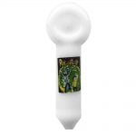 White Glass Pipe 12cm Cartoons 2 wholesale White Glass Pipe 12cm Cartoons 2