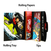 Monkey King Mixer Pack Rolling Papers with Tips and Rolling Tray (24pcs/display) - Image 3