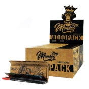 wholesale Monkey King Woodpack Unbleached Rolling Papers with Tips