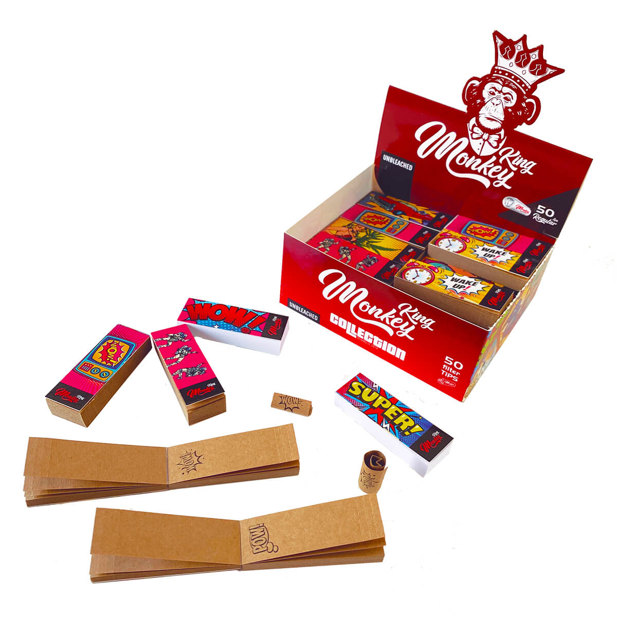 wholesale Monkey King Filter Tips Unbleached wholesale Monkey King Filter Tips Unbleached