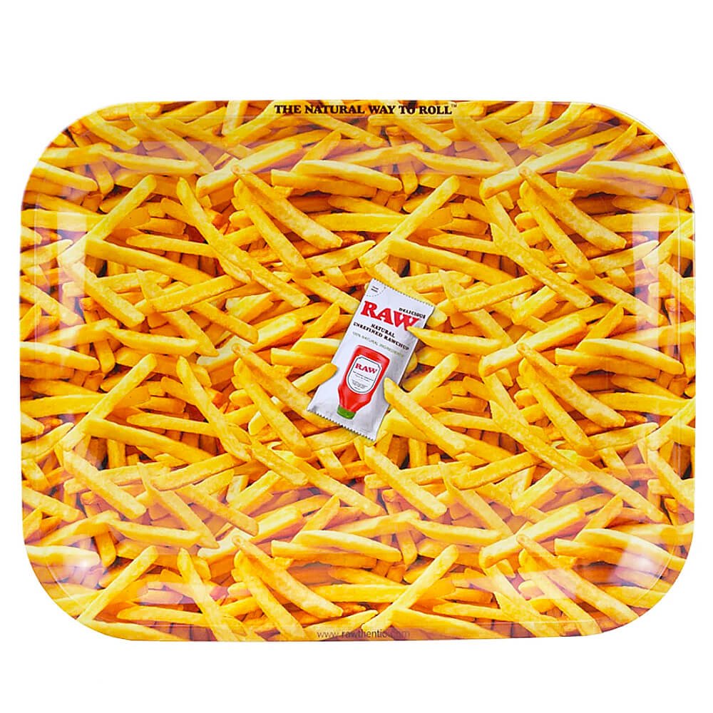 wholesale-raw-french-fries-rolling-tray-large wholesale RAW French Fries Large Metal Rolling Tray