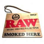wholesale RAW Smoked Here Wood Sign