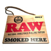 wholesale RAW Smoked Here Wood Sign