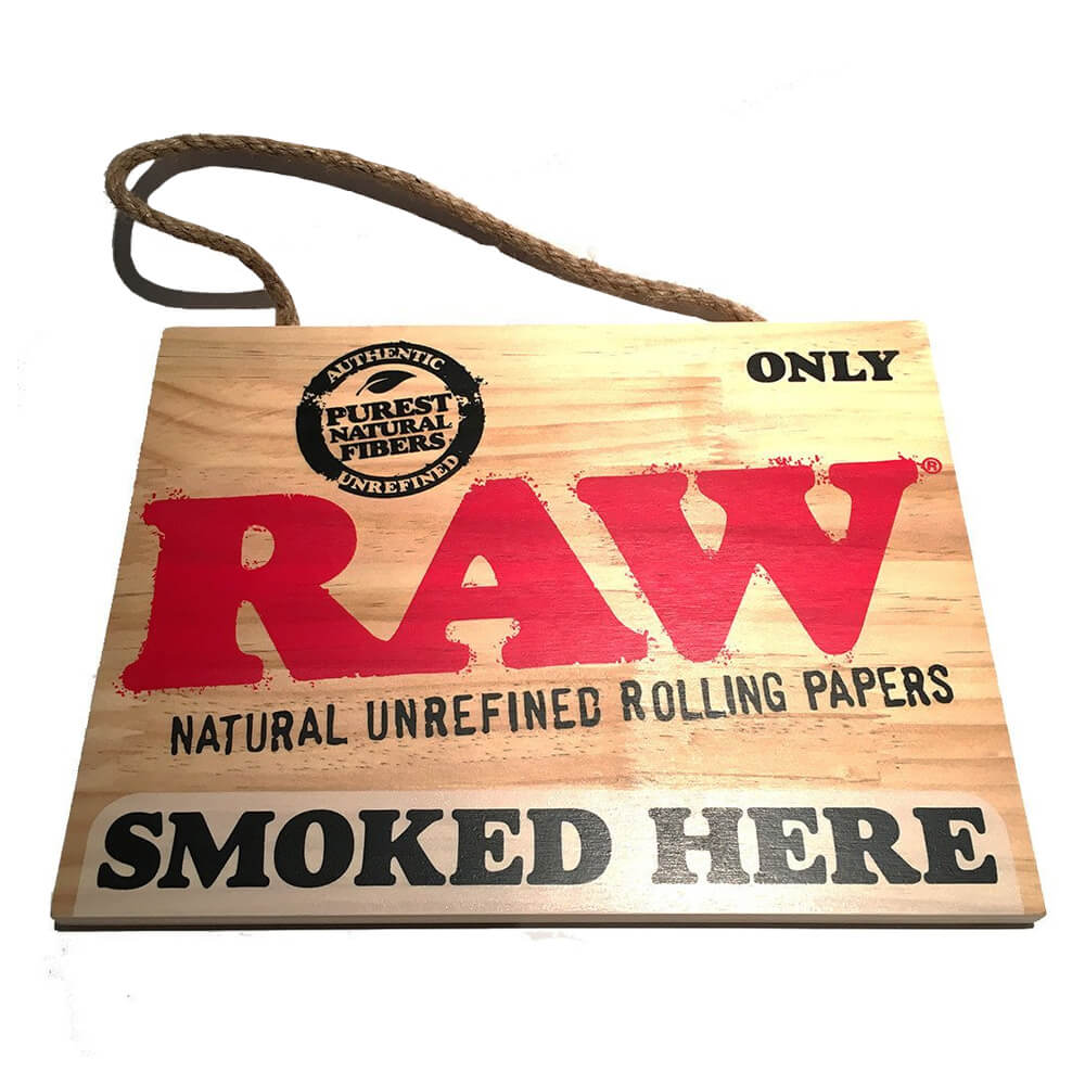 wholesale-raw-wood-sign-smoked-here wholesale RAW Smoked Here Wood Sign