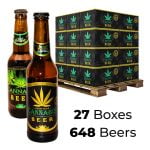 Cannabis Flavoured Beer 4.5% Mix Gold & Green Leaf 330ml (27boxes/648beers) wholesale Cannabis Flavoured Beer 4.5% Mix Gold & Green Leaf