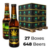 wholesale Cannabis Flavoured Beer 4.5% Mix Gold & Green Leaf