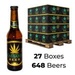 Cannabis Flavoured Beer 4.5% Gold Leaf 330ml (27boxes/648beers) wholesale Cannabis Flavoured Beer 4.5% Gold Leaf