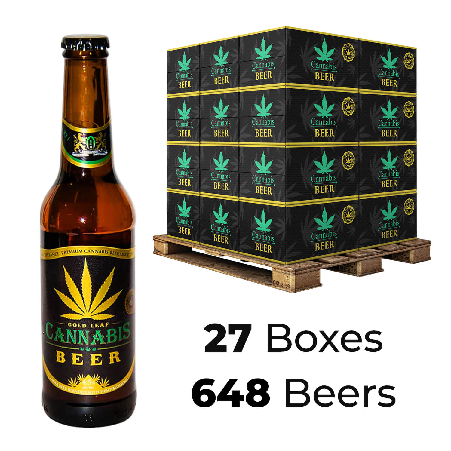 wholesale-gold-leaf-beer-27-boxes wholesale Cannabis Flavoured Beer 4.5% Gold Leaf