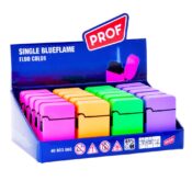 Prof Fluo Color Windproof Blue Flame Lighters (20pcs/display) - Image 4
