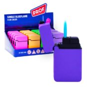 Wholesale Prof Fluo Color Windproof Blue Flame Lighters