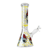 Glow in the Dark Yellow Gorilla Triple Thick Glass Bong 25cm - Image 2