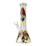 Glow in the Dark Yellow Gorilla Triple Thick Glass Bong 25cm wholesale Glow in the Dark Yellow Gorilla Triple Thick Glass Bong 25cm