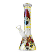 wholesale Glow in the Dark Yellow Gorilla Triple Thick Glass Bong 25cm
