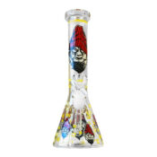 Glow in the Dark Yellow Gorilla Triple Thick Glass Bong 25cm - Image 4