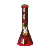 Red Bee Hexagon Triple Thick Glass Bong 32cm - Image 2