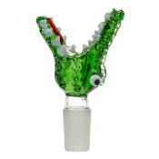 wholesale Crocodile Green Glass Bong Bowl 14mm