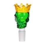 Skull Crown Green Glass Bong Bowl 18mm wholesale Skull Crown Green Glass Bong Bow