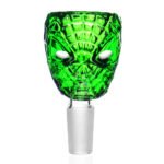 wholesale Spider Face Green Glass Bong Bowl