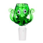 Green Octopus Bong Glass Bowl 18mm wholesale Green Octopus Bong Glass Bowl 14mm
