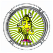 Best Buds Large Glass Ashtrays Pizza (6pcs/display) - Image 2