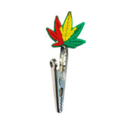 wholesale Metal Silicone Joint Clipper Rasta Weed Leaf