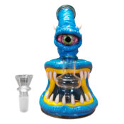 wholesale Monster Glass-Clay Bong 16cm Blue