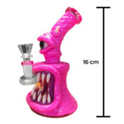 Monster Glass-Clay Bong 16cm Pink - Image 2