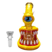 wholesale Monster Glass-Clay Bong 16cm Yellow