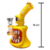 Monster Glass-Clay Bong 16cm Yellow - Image 2
