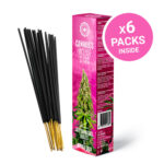 Cannabis Incense Sticks - Bubblegum and Dry Cannabis Leaves Scented (6packs/display) wholesale Cannabis Incense Sticks - Bubblegum