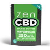 Zen CBD Watermelon Gummies 250mg per Bag (10packs/display) - Image 2