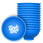 wholesale best buds silicone bowl blue white logo