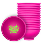 wholesale best buds silicone bowl pink green logo