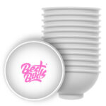 wholesale best buds silicone bowl white pink logo
